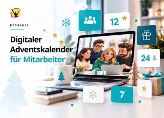 Digitaler Adventskalender für Mitarbeiter mit interaktiven Türchen